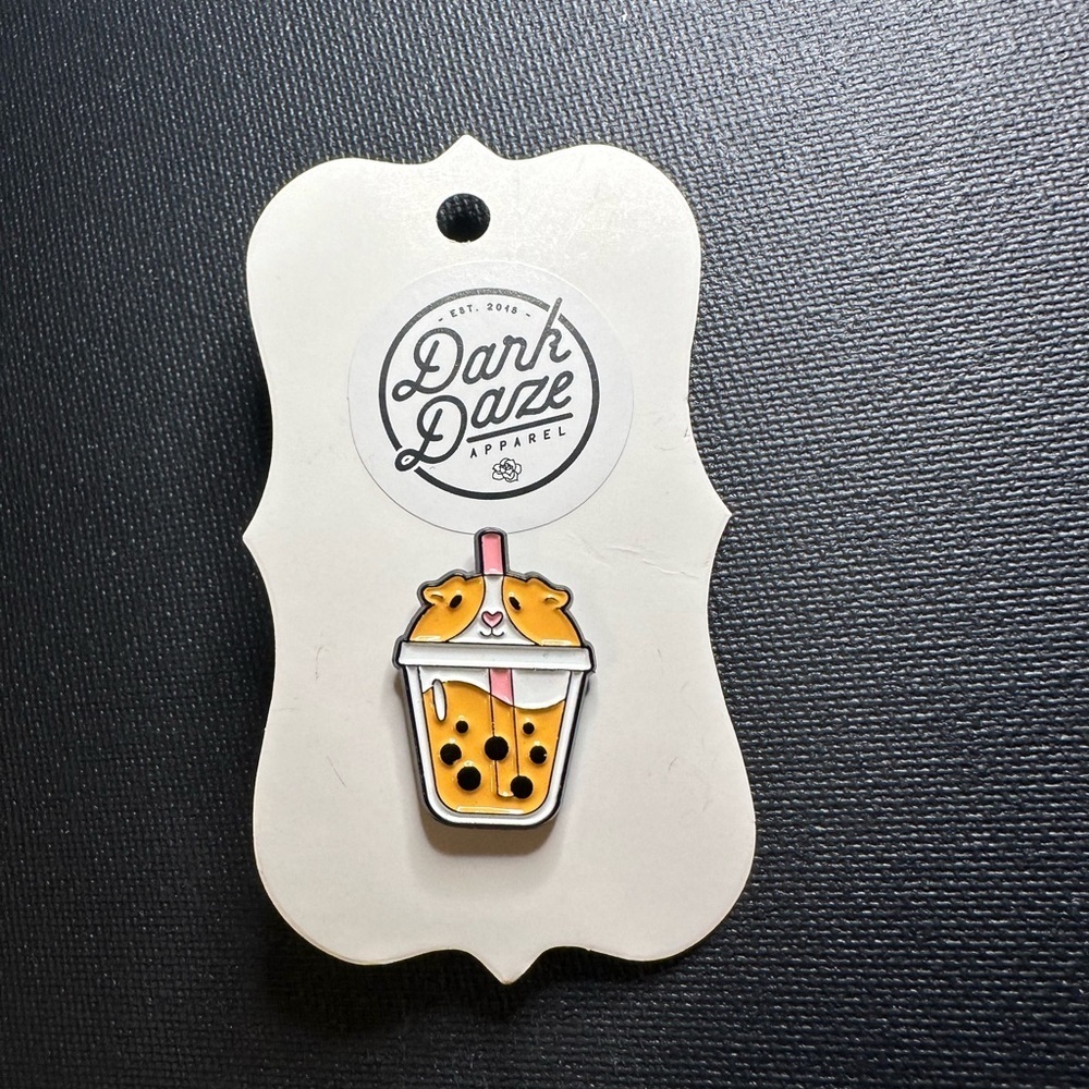 Hamster Boba Tea Enamel Pin